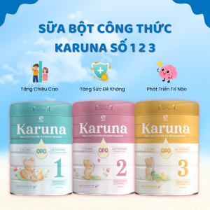 Sữa Bột Công Thức Karuna Số 1 2 3 Tăng Sức Đề Kháng Phát Triển Trí Não Tăng Chiều Cao Cho Bé 800g