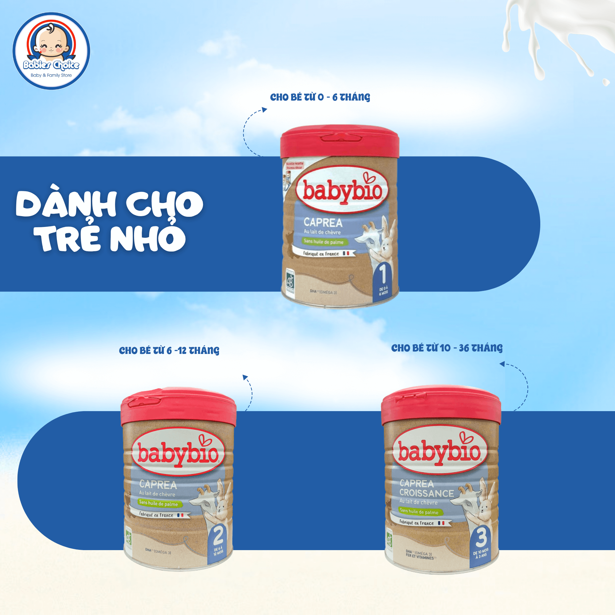 Sữa Dê Hữu Cơ Babybio Caprea Dành Cho Bé Tăng Chiều Cao Cân Nặng Phát Triển Toàn Diện Lon 800g - Ảnh 4