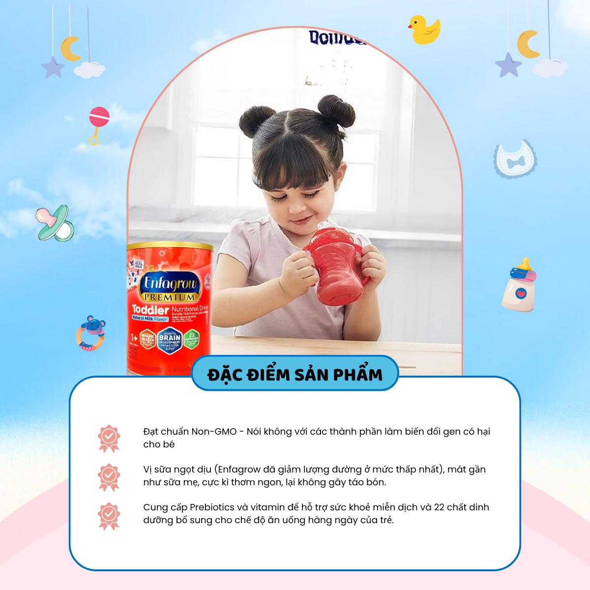 Sữa Bột Enfagow Của Mỹ Phát Triển Toàn Diện Cả Cân Nặng Chiều Cao Trí Náo Cho Bé Từ 1 - 3 Tuổi - Ảnh 4