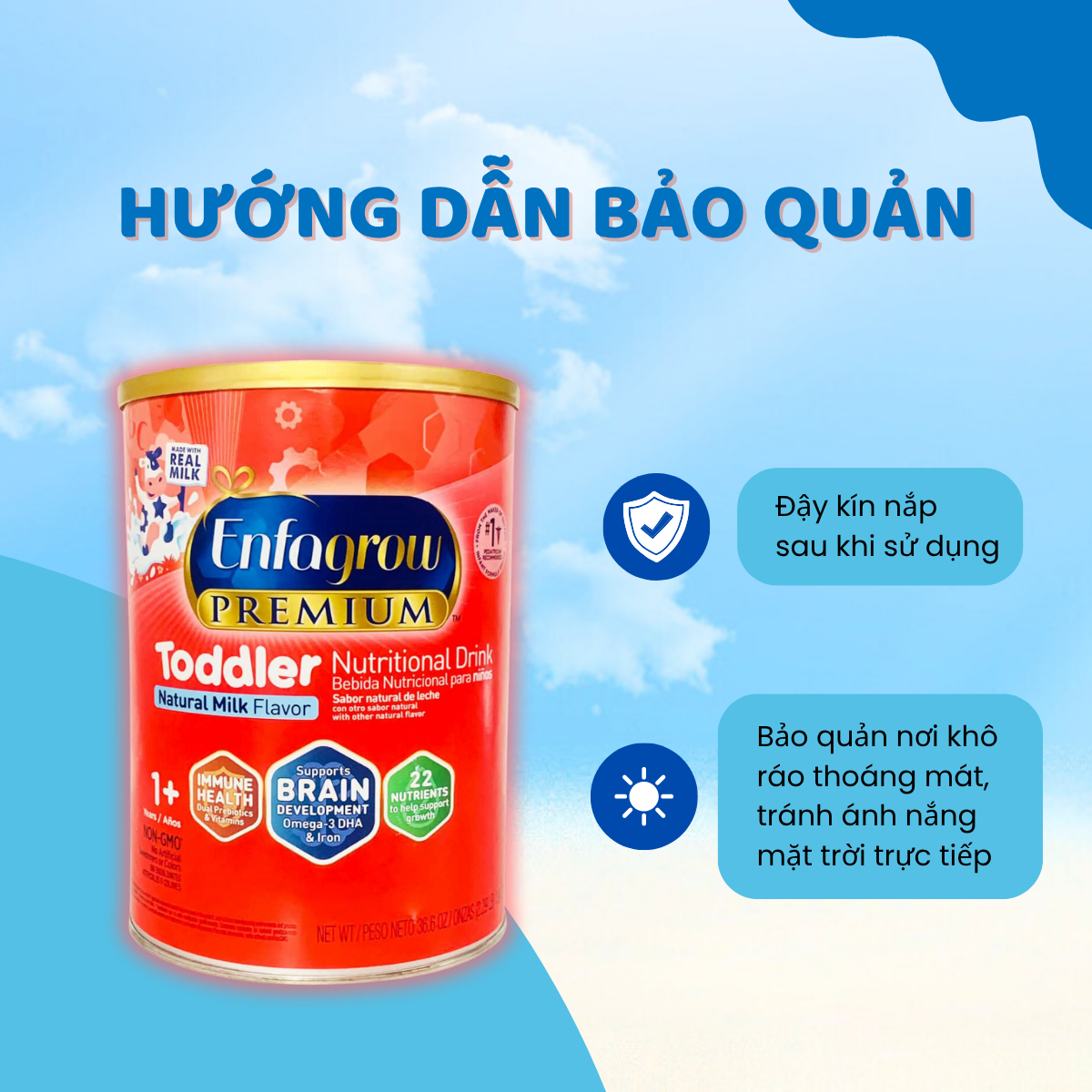 Sữa Bột Enfagow Của Mỹ Phát Triển Toàn Diện Cả Cân Nặng Chiều Cao Trí Náo Cho Bé Từ 1 - 3 Tuổi - Ảnh 6