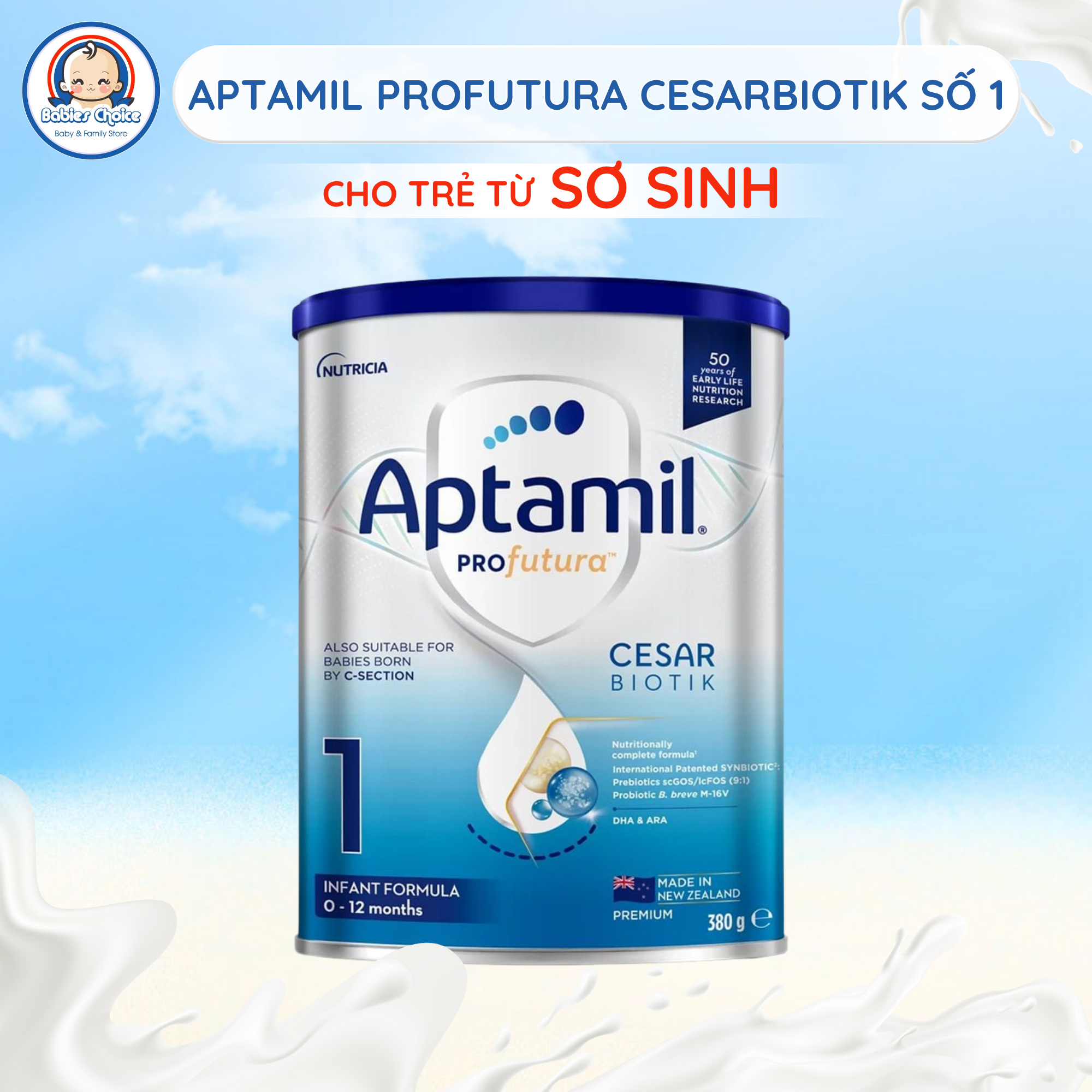 Sữa Bột Công Thức Aptamil Profutura Cesarbiotik Newzealand Số 1 Giúp Trẻ Phát Triển Tăng Sức Đề Kháng Lon Nhỏ 380g