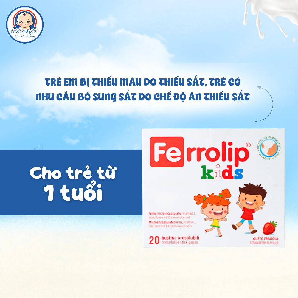 Sắt Sinh Học Ferrolip Kid Bổ Sung Sắt Liposome Cho Trẻ Từ 1 Tuổi, Hương Dâu Thơm Ngon Dễ Tan 20 Gói - Ảnh 4
