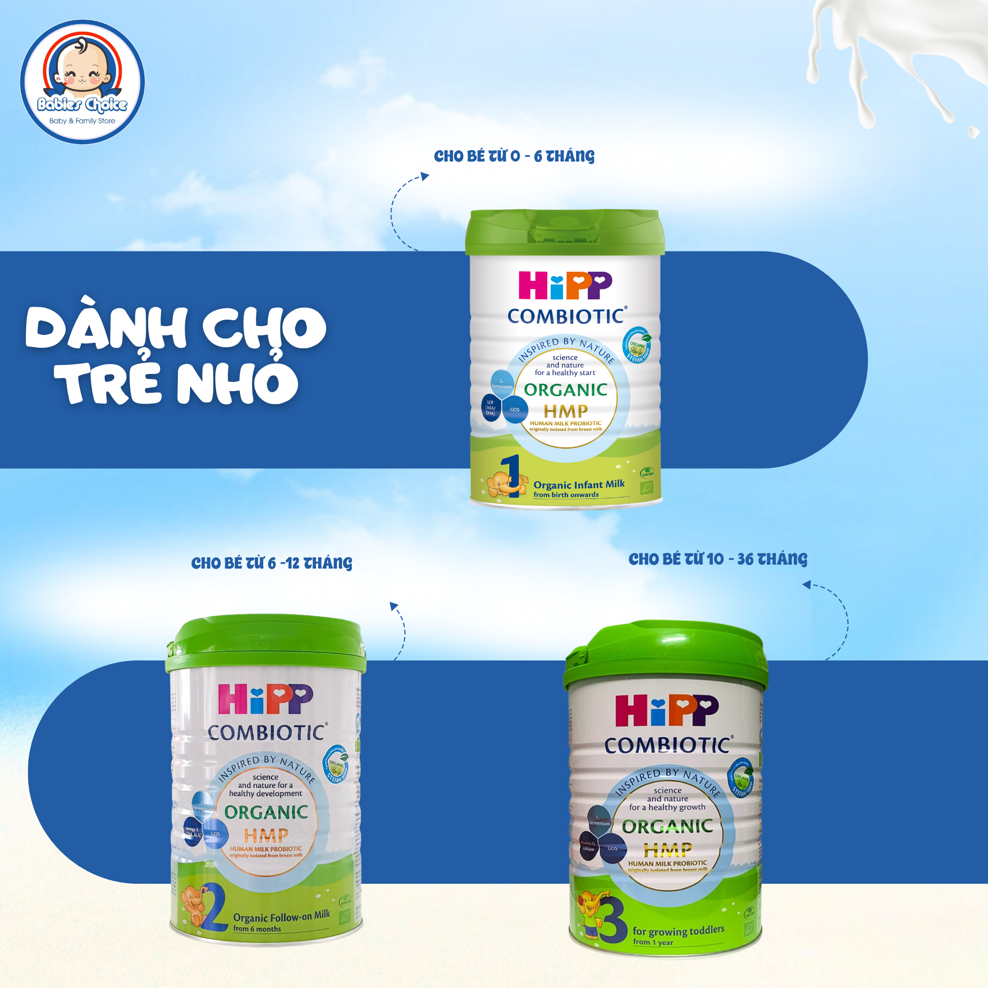 Sữa Bột Công Thức Hipp Organic Combiotic Số 1,2,3 Hỗ Trợ Tiêu Hóa Tăng Chiều Cao Cho Bé Lon 800g - Ảnh 2