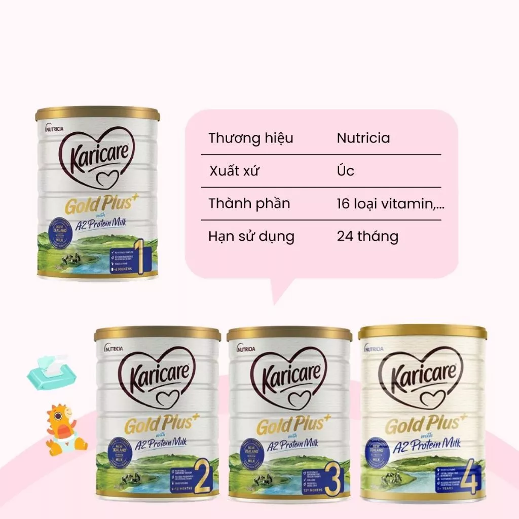 Sữa Bột Karicare A2 Protein Úc Số 1 2 3 4 Phát Triến Chiều Cao Tăng Cường Trí Não Hỗ Trợ Tiêu Hoá 900g - Ảnh 2