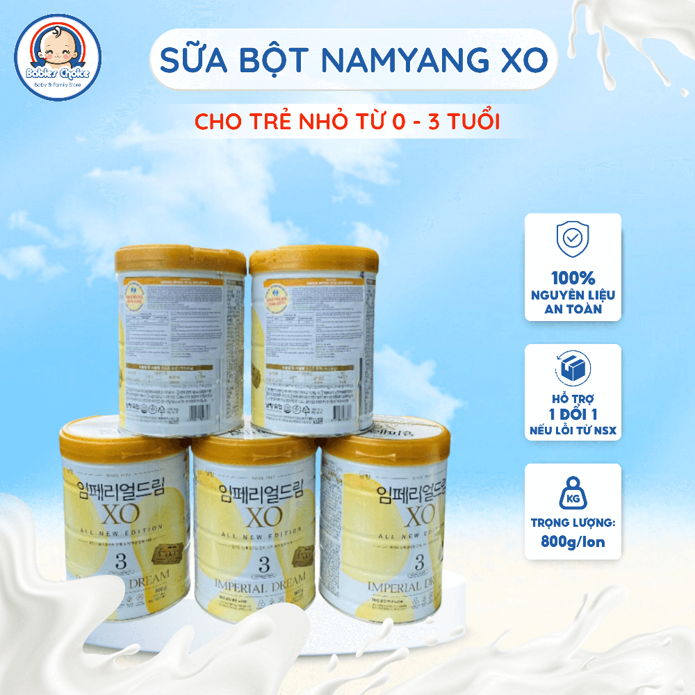 Sữa Bột Namyang XO Số 1 2 3 Nội Địa Hàn Quốc Phân Phối Chính Hãng Lon 800g