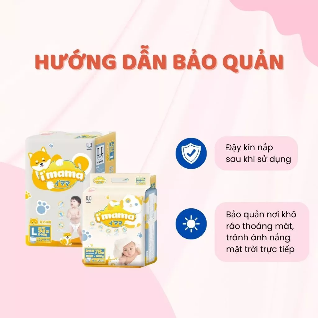 Bỉm Imama Tã Dán Quần Nội Địa Nhật Bản Siêu Thấm Hút Giữ Nước Hiệu Quả Bé Thoải Mái Vận Động - Ảnh 4