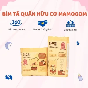 Bỉm Tã Quần Hữu Cơ Mamogom Xuất Xứ Hàn Quốc Siêu Mềm Mỏng Thoáng Khí Thấm Hút Cho Bé