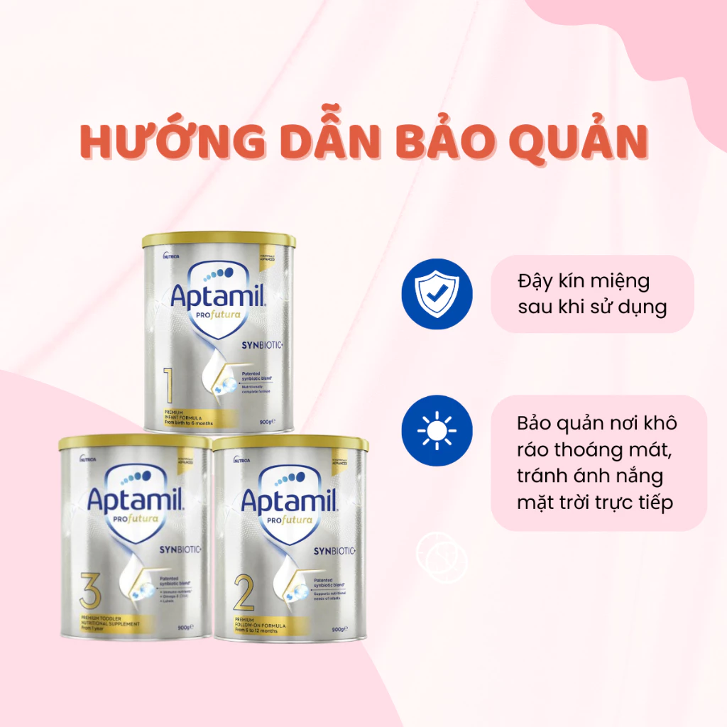Sữa Aptamil Úc Số 1, 2, 3 Giàu Omega 3-6 Phát Triển Trí Não Chiều Cao Kích Thích Vị Giác Cho Bé Ăn Ngon Hộp 900gr - Ảnh 7