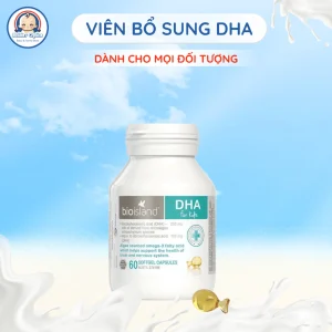 Viên Uống Bổ Sung DHA Cho Trẻ Từ Sơ Sinh Bioisland Phát Triển Trí Não, Thị Giác Tăng Miễn Dịch 60 Viên