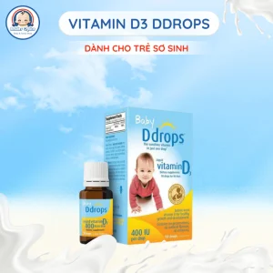 Vitamin D3 Cho Trẻ Sơ Sinh Baby Ddrops 400IU Hỗ Trợ Hấp Thu Canxi Cho Xương Răng Chắc Khỏe 2.5ml