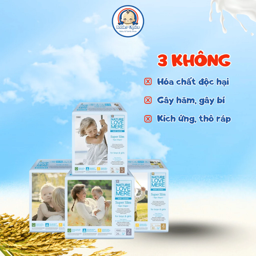 Tã Nature Love Mere Thiết Kế Thấm Hút Vượt Trội Kháng Khuẩn An Toàn Cho Bé - Ảnh 3