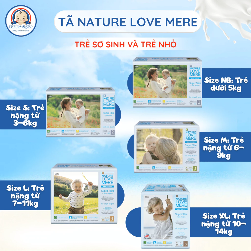 Tã Nature Love Mere Thiết Kế Thấm Hút Vượt Trội Kháng Khuẩn An Toàn Cho Bé - Ảnh 2