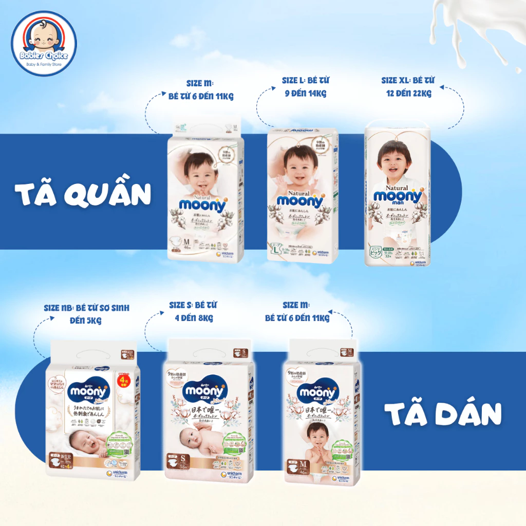 Tã Moony Natural Thiết Kế Thoáng Khí Lõi Bông Mềm Thấm Hút Tốt Nội Địa Nhật - Ảnh 2